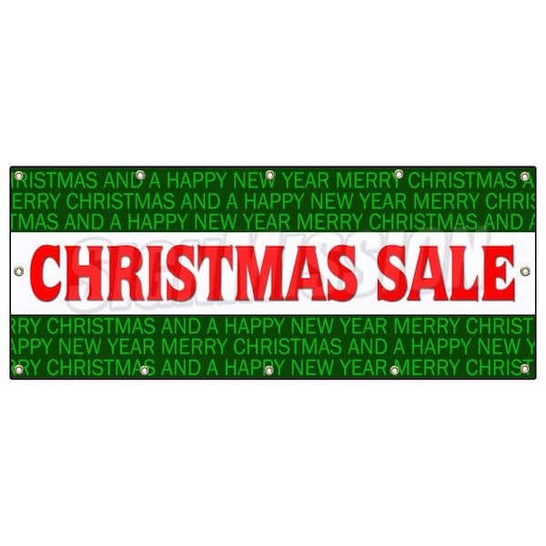CHRISTMAS SALE BANNER SIGN christmas season decorate discount holidays